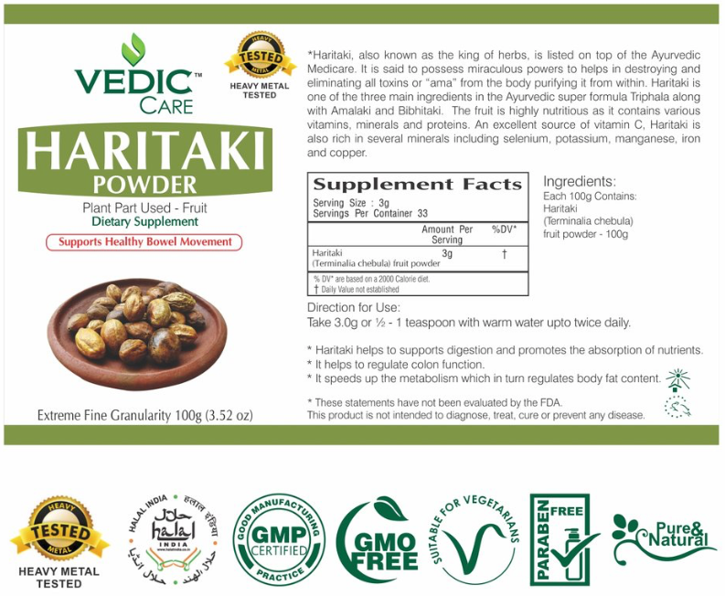 Vedic Haritaki Powder – Wize Health