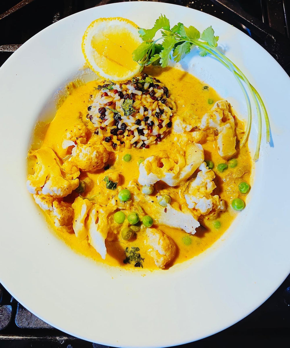 Wild Rice with Cauliflower Peas in Creamy Coconut Gravy – Wize Health